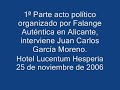 acto político de falange auténtica en alicante