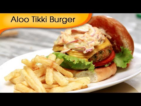 Veg Aloo Tikki Burger | Burger Recipe By Ruchi Bharani