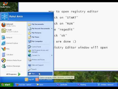 how to open registry editor