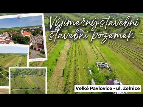 Video PRODEJ STAVEBNÍHO POZEMKU 1 528 m², VELKÉ PAVLOVICE – UL. ZELNICE