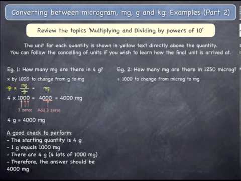 how to convert kg to g examples