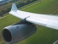 Lufthansa a340-300 departure from Munich, Wing view Lufthansa a340-300 departure from Munich, Wing view