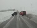 Video: SUV Loses Control While Passing On Snowy Highway And Rams Car Off The Road