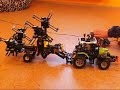 Lego Technik Traktor mit Schwader und Bulldozer