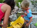 My children collecting their "pets."