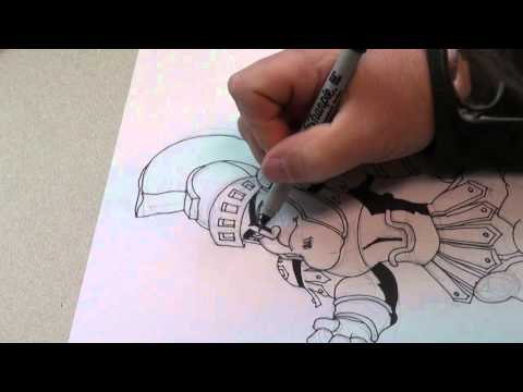how to draw ohio state flag