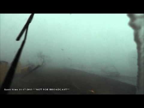 Tornado direct hit -- I-57 Tuscola,IL 11-17-2013