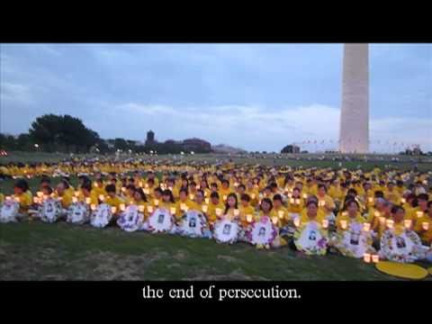 華盛頓紀念碑下的燭光(視頻)