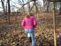 Me and Anna's Tree House!!!! In the woods!!!