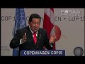 Complete video at: fora.tv Venezuelan President Hugo Chavez links capitalism to global warming during an address at the COP15 Climate Conference in Copenhagen. 