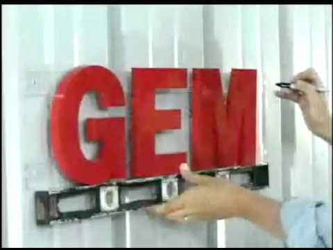 Installing 3D Sign Letters with a Rail Mount- 1:07min