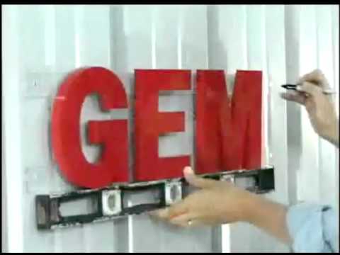 Installing 3D Sign Letters with a Rail Mount- 1:07min