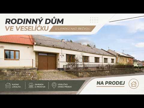 Video Rodinný dům na prodej ve Veselíčku u Lipníku nad Bečvou