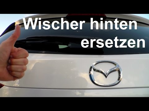 Mazda 3 Scheibenwischer Wischer hinten Heckwischer Wischblatt wechseln ersetzen