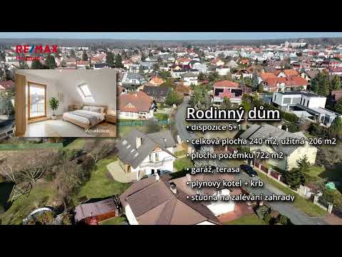 Video Prodej rodinného domu 178 m2 Okenská Praha 9 - Újezd nad Lesy