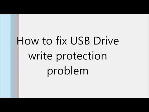 how to remove the write protection on a usb