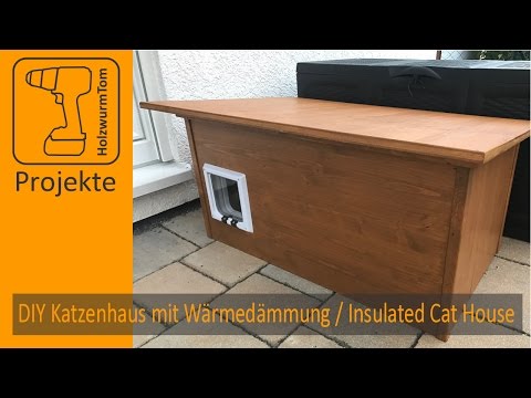 DIY Winter Katzenhaus mit Wärmedämmung / Insulated Winter Cat House (with english subtitle)