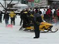 Snowmobile Drag Races, Lake of Bays, Ontario Huntsville