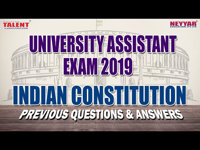 Indian Constitution for University Assistant PQ