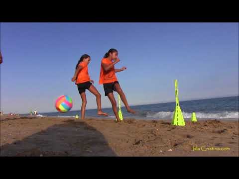 Entrenamientos en la Playa del Alevín Femenino de la UD Punta del Caimán