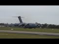 USAF C17 Engine backfire