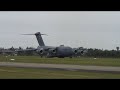 USAF C17 Engine backfire