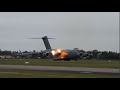 USAF C17 Engine backfire