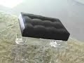Aaron R Thomas acrylic lucite leatherette boutique ottoman    aaronrthomas.com