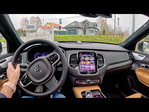 2024 volvo xc90  20 b5 249hp0 100 pov test drive 1918 joe black