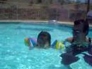 Sophia swimming in Lajitas