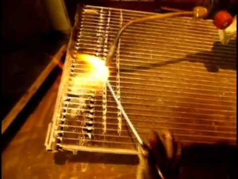 how to braze a radiator leak