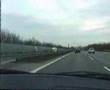 BMW M3 racing an Audi RS4 on the autobahn