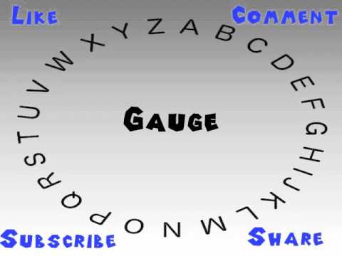 how to spell gauge