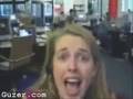 girl gets smacked for singing