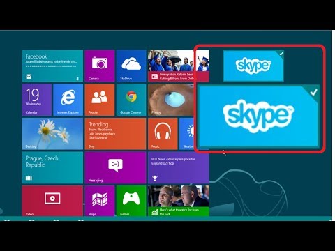 Make Skype® Tile Size Smaller and Larger in Start Screen on Windows® 8