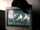 minha gata abanando o rabo em cima do monitor daqui de casa. vida mansa