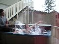 Hottub after freezing lake. Hottub after freezing lake.