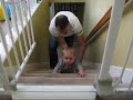 Luke and Greg up the stairs