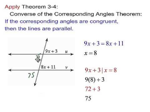 how to prove lines parallel