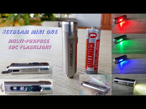 JETBeam Mini One - 500 Lumens - 5 Colors - Multi Purpose EDC Flashlight - Best Value 2020