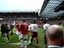 Entrata in campo giocatori per Manchester-Roma (7-1)