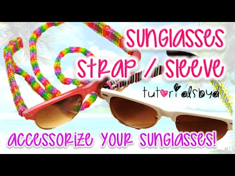 NEW Sunglasses / Glasses Strap Sleeve Trisingle Rainbow Loom Tutorial | How To
