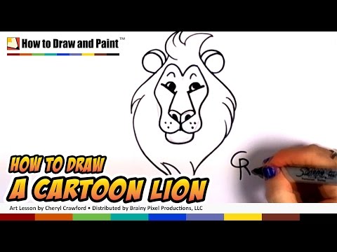How to Draw a Cartoon Lion Step by Step – Easy Cartoon Lion Head CC