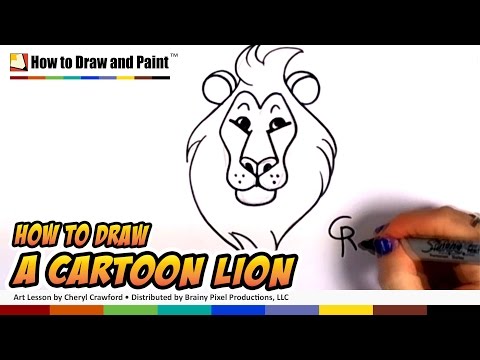 how to draw the face of a lion