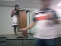 Cerimonialista convoca o Prof Edwar, prof Aurea e outros para compor a mesa de honra