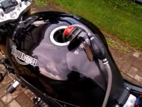 how to drain fuel tank on motorcycle
