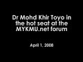 Khir Toyo in hot seat at forum