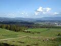historyczna technikaw tle panorama Jeleniej Góry