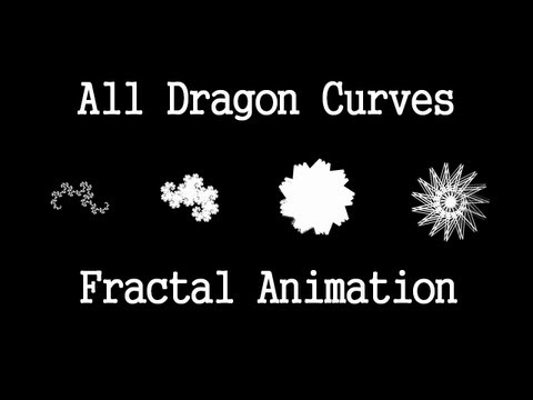 Animation Degrees - The Dragon Curve is a fractal pattern that can be made by folding a piece of paper. The angle of each fold is usually 90 degrees. This animation shows altern...
