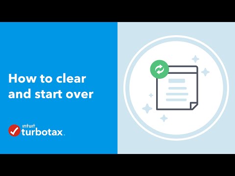 video-linktoworks-How do I clear and start over in TurboTax Online? -...
